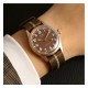 MONTRE KUOE OLD SMITH 90-002 NO DATE BROWN BRONZE CASE KHAKI X BEIGE STRAP