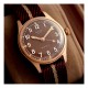 MONTRE KUOE OLD SMITH 90-002 NO DATE BROWN BRONZE CASE 38MM KHAKI X BEIGE STRAP