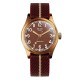 MONTRE KUOE OLD SMITH 90-002 NO DATE BROWN BRONZE CASE 38MM KHAKI X BEIGE STRAP