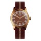 MONTRE KUOE OLD SMITH 90-002 NO DATE BROWN BRONZE CASE KHAKI X BEIGE STRAP