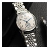 KUOE OLD SMITH 90-007 AUTOMATIQUE SILVER CREAM BLUE SILVER STAINLESS STEEL BRACELET