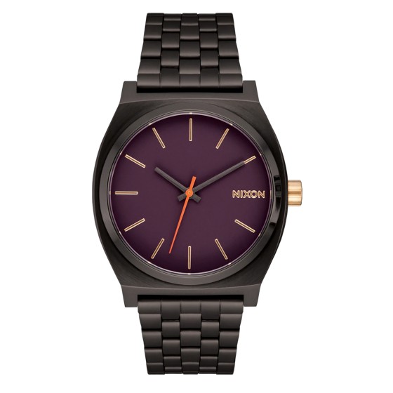 NIXON TIME TELLER GUNMETAL / BLACKBERRY / GOLD