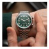 KUOE SOMBRERO 90-011 GREEN LINEN TEXTURED DIAL JUBILEE BRACELET