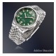 KUOE SOMBRERO 90-011 GREEN LINEN TEXTURED DIAL JUBILEE BRACELET