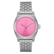 NIXON MEDIUM TIME TELLER SILVER PINK