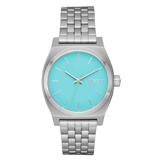 NIXON MEDIUM TIME TELLER SILVER TURQUOISE