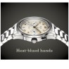 KUOE ROYAL SMITH 90-010 IVORY X VERTICAL BRUSHED DIAL / FLAT-LINK BRACELET / EXHIBITION CASEBACK