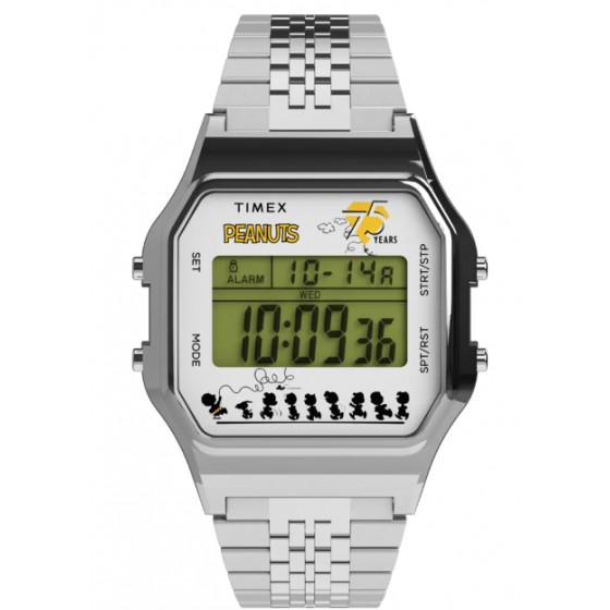 TIMEX 80 DIGITAL STAINLESS STEEL 36MM SILVER TW2V742